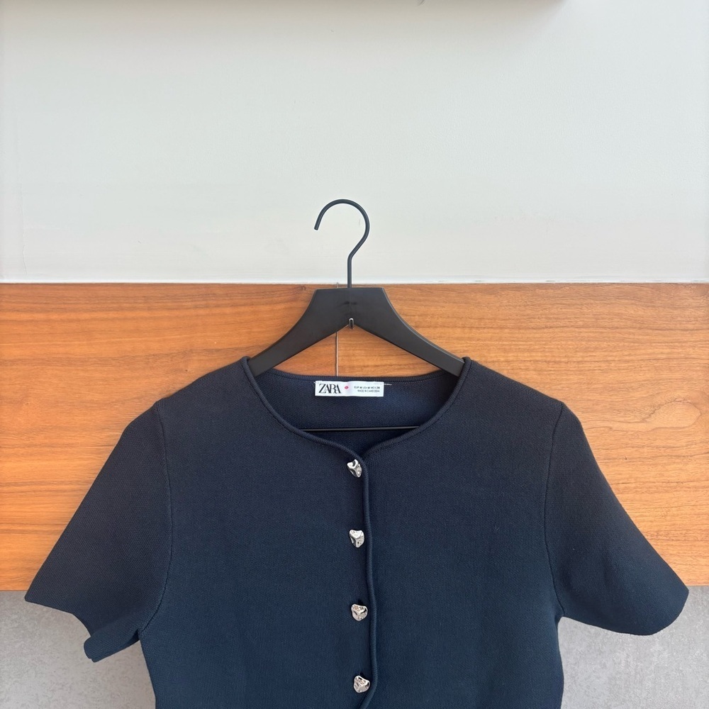 Zara Knit Crop Top, Size M - Picture 5 of 9